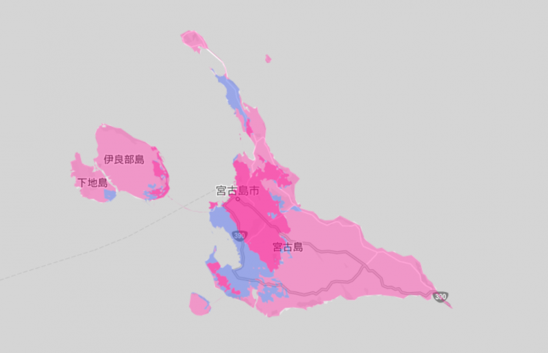 楽天モバイル宮古島通信エリア