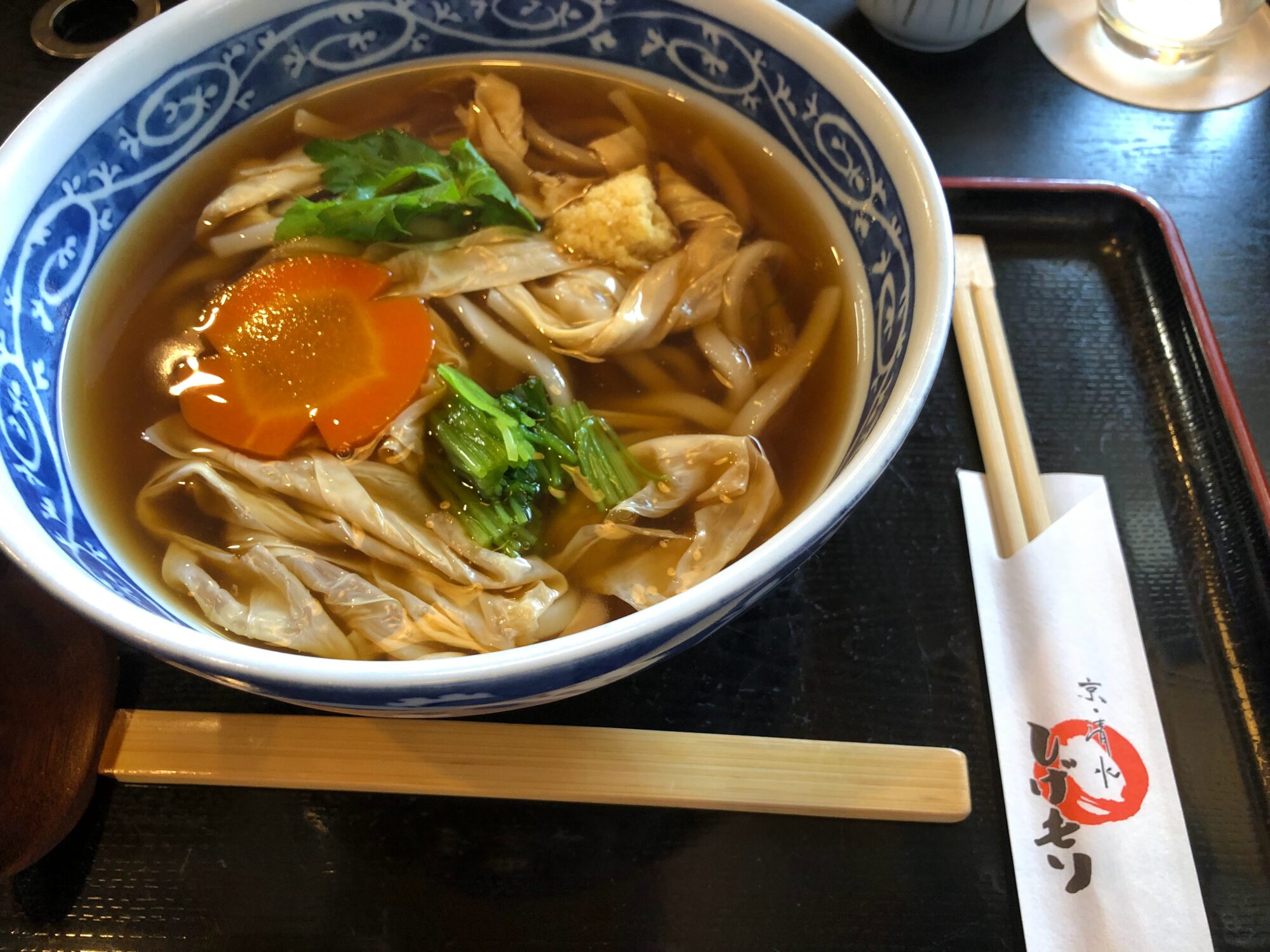 京都旅行1日目_食事_京・清水しげもり_京風生湯葉うどん